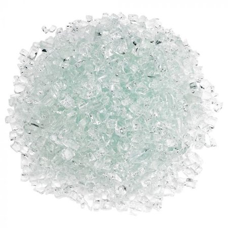 AMERICAN FIRE GLASS 1/4 in Clear Fire Glass, 10 Lb Bag AFF-CLR-10